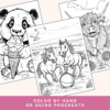 Cute Summer Animals Coloring Pages for Kids and Adults - Image 2