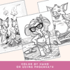 Cute Summer Animals Coloring Pages for Kids and Adults - Image 4